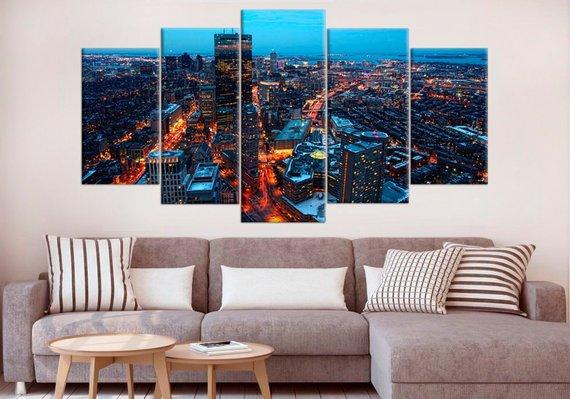 City Boston Massachusetts – Nature Canvas Wall Art