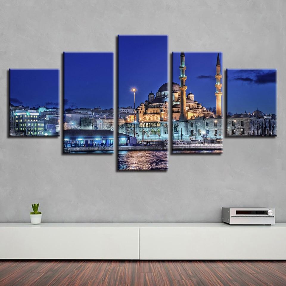 City Building And Riverside 1 – Nature Canvas Wall Art