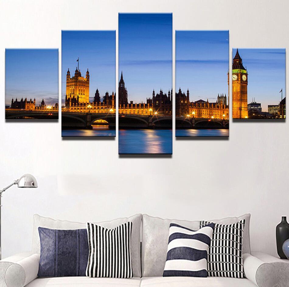 City Building Night 7 – Nature Canvas Wall Art