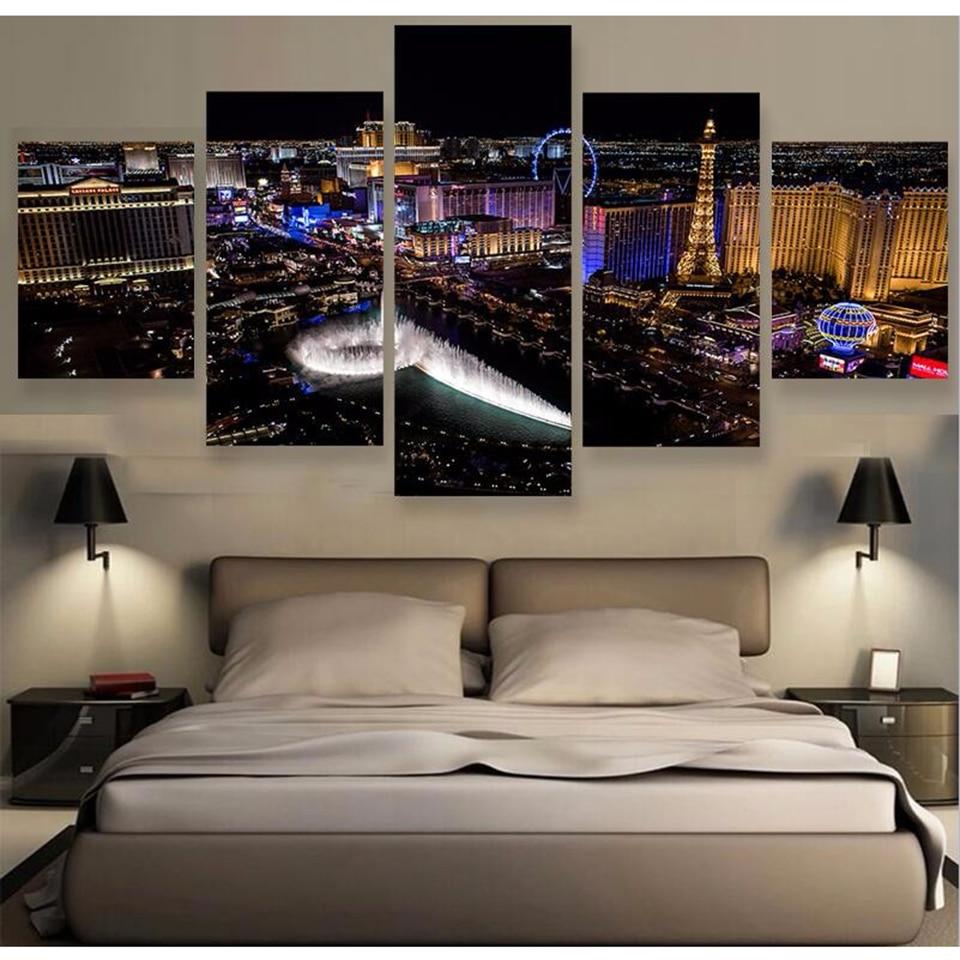 City Building Night 8 – Nature Canvas Wall Art