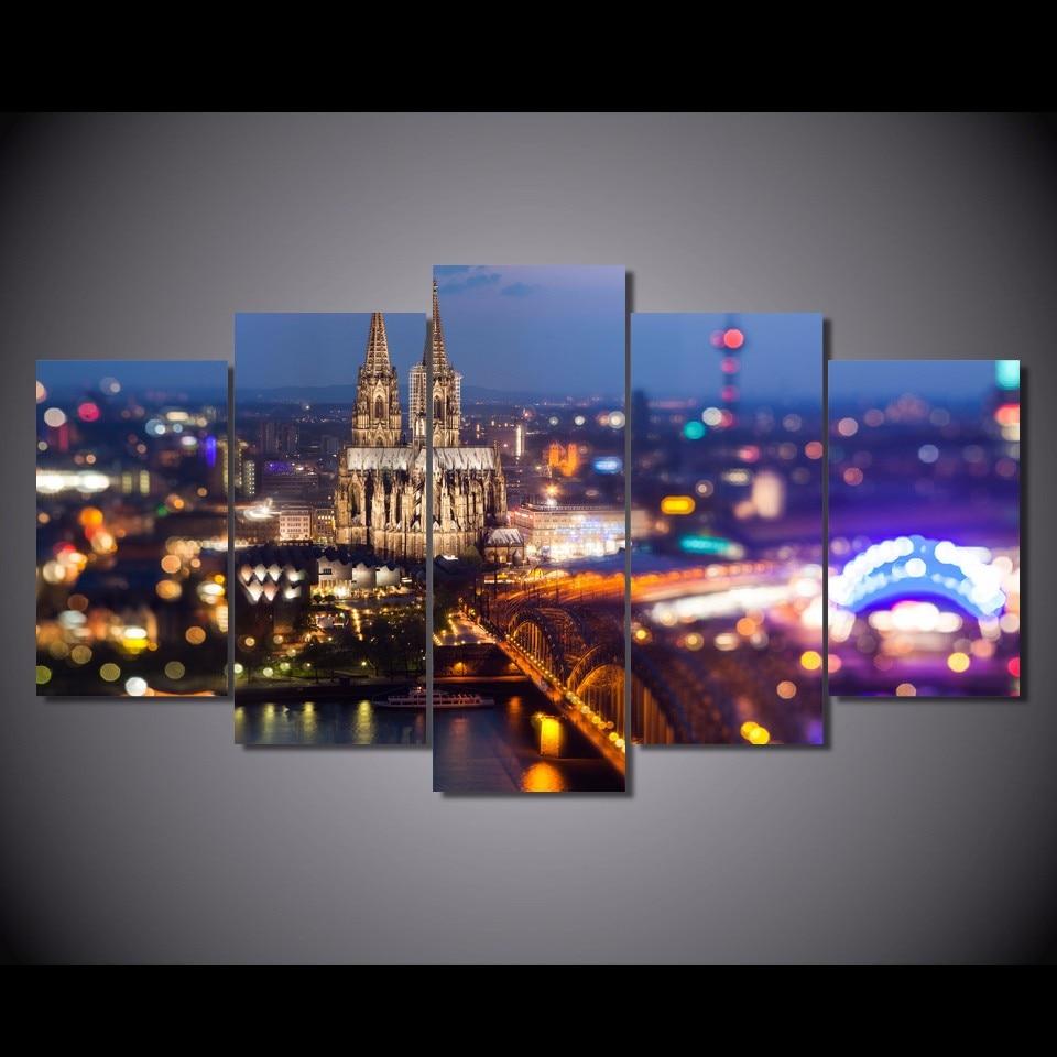 City Lights At Night – Nature Canvas Wall Art