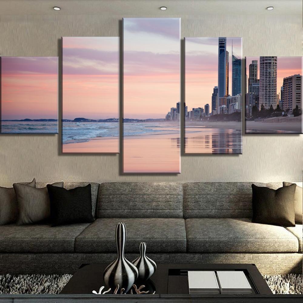 City Meets The Beach – Nature Canvas Wall Art