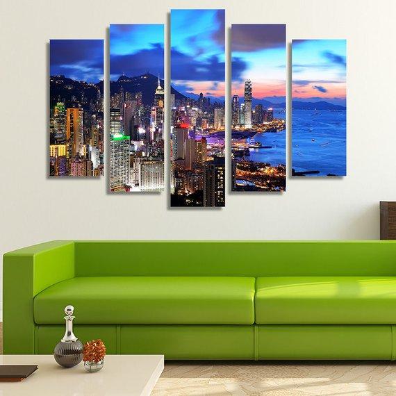 City Skyline Hong Kong – Nature Canvas Wall Art