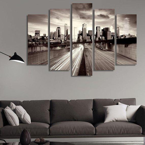 City Traffic In A Post Apocalyptic City – Nature Canvas Wall Art