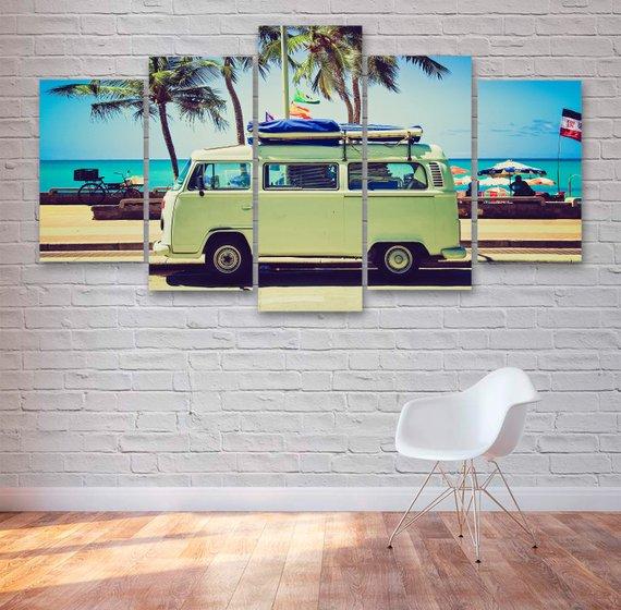 Classic Camper Van Classic – Automative Canvas Wall Art