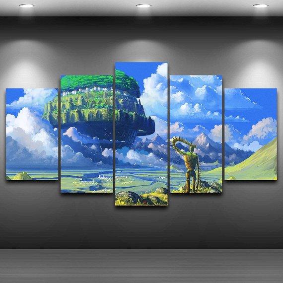 Classic Japan Anime Castle In The Sky – Anime Canvas Wall Art