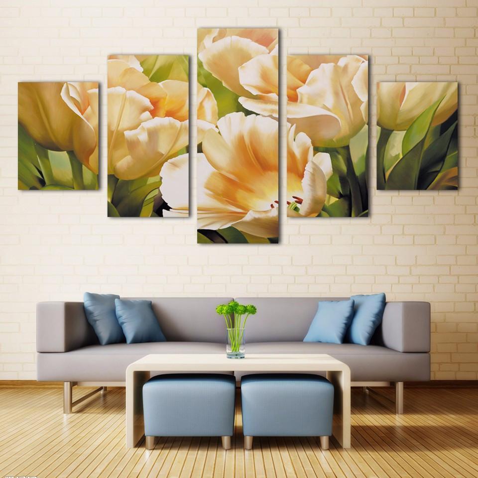 Classic Yellow Tulip Flower – Nature Canvas Wall Art