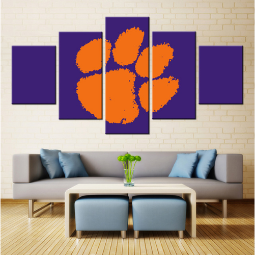 Clemson Tigers 1 – Abstract Canvas Wall Art