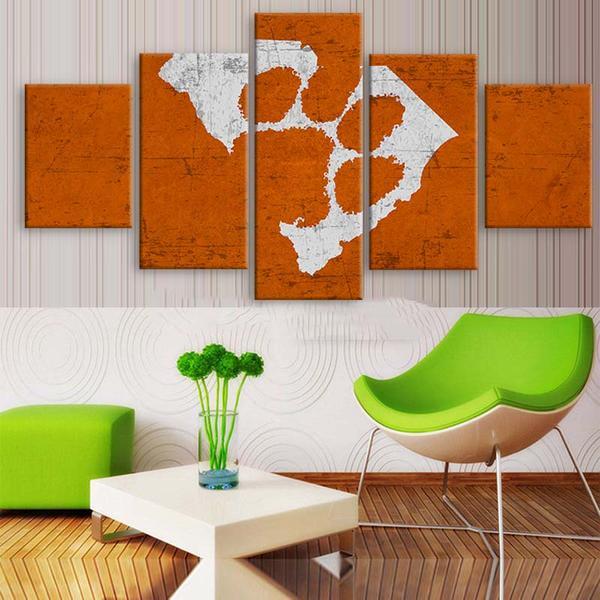 Clemson Tigers – Abstract Canvas Wall Art