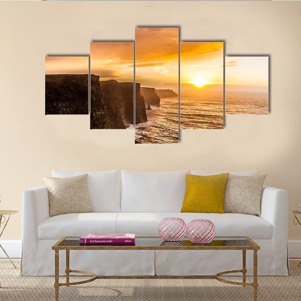 Cliffs Of Moher At Sunset – Nature Canvas Wall Art
