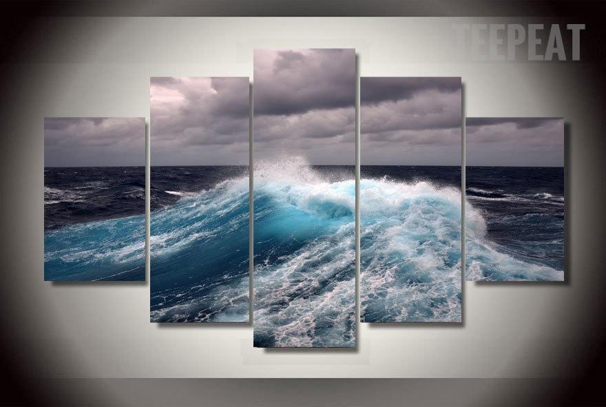 Clouds And Waves – Nature Canvas Wall Art