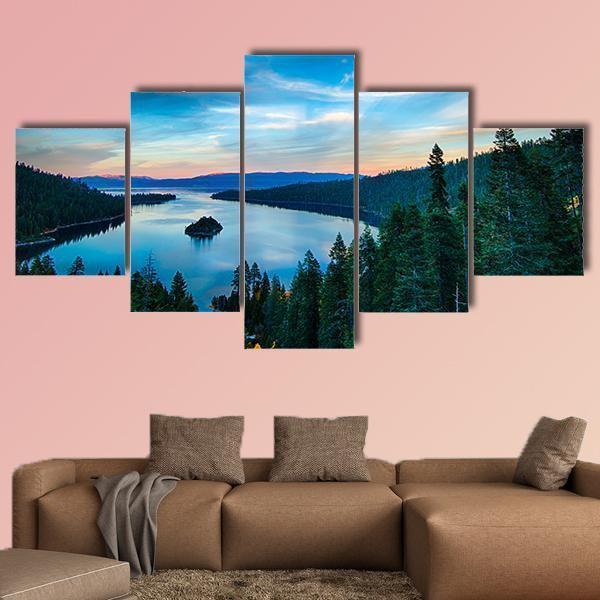Cloudy View Of Lake Tahoe Nature – Canvas Wall Art
