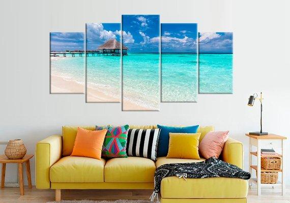 Coastal Beach Seascape Landscape – Nature Canvas Wall Art