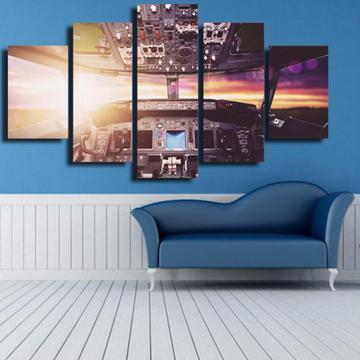Cockpit Cabin – Airplane Canvas Wall Art