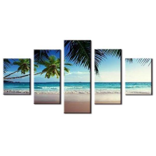 Coconut Trees At The Beach – Nature Canvas Wall Art