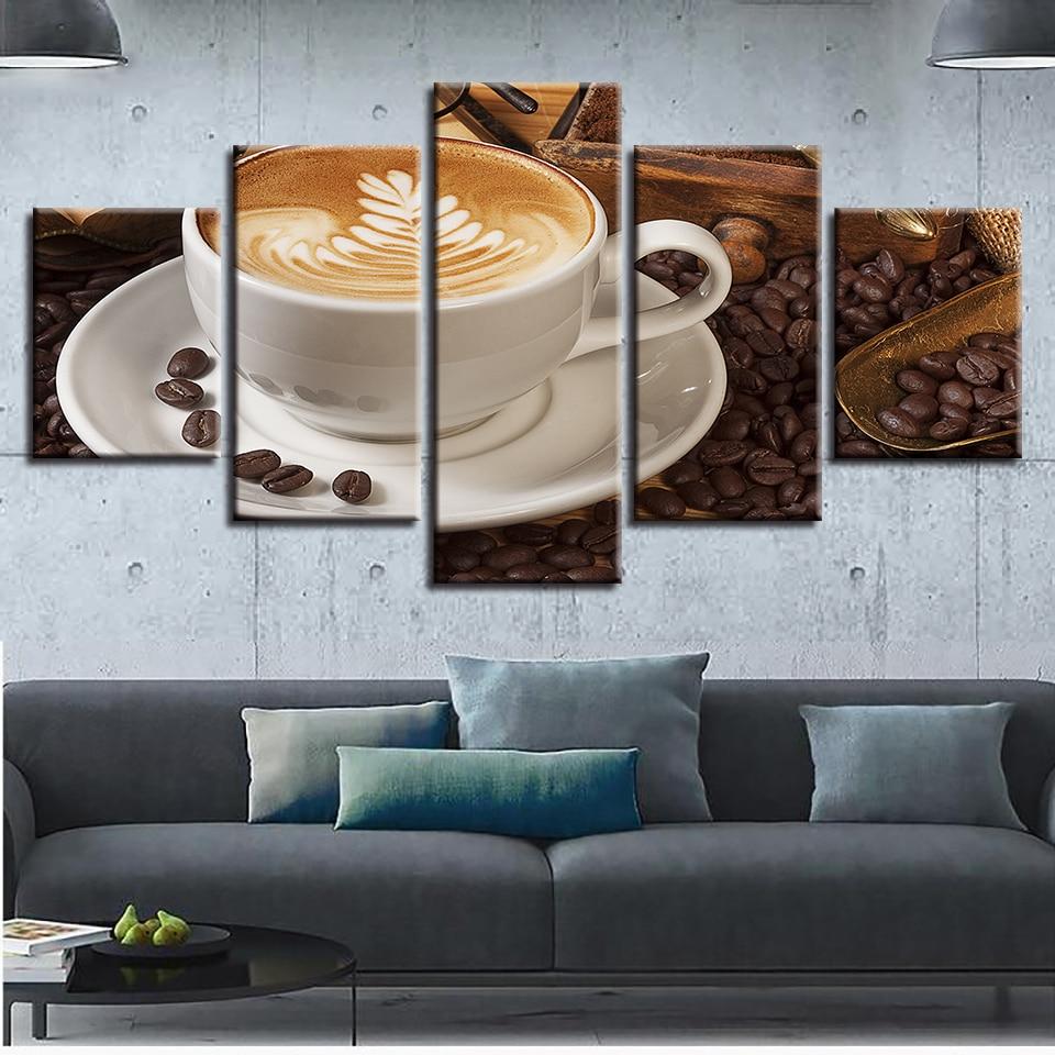 Coffee And Coffee Beans 02 – Kitchen Canvas Wall Art