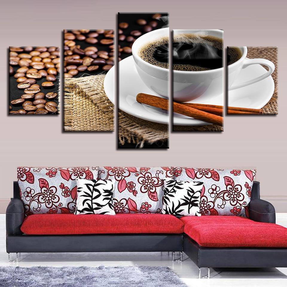 Coffee And Coffee Beans 03 – Nature Canvas Wall Art