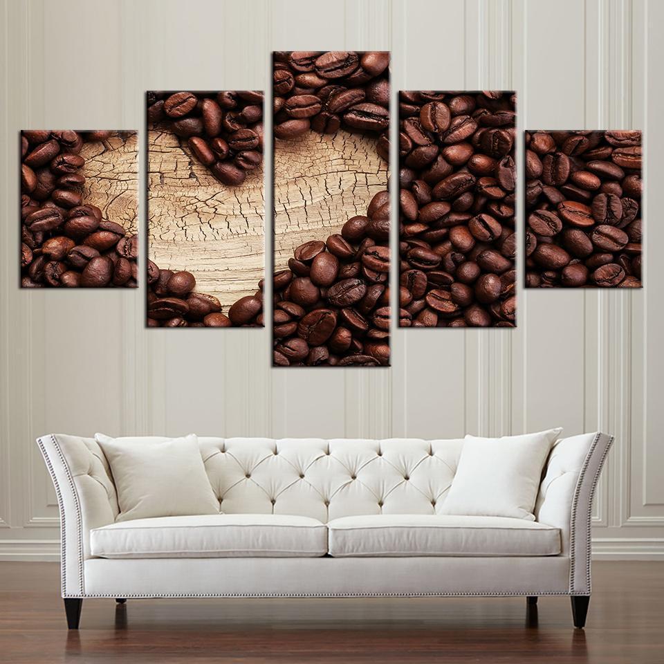 Coffee Heart Of Wood Kitchen – Nature Canvas Wall Art