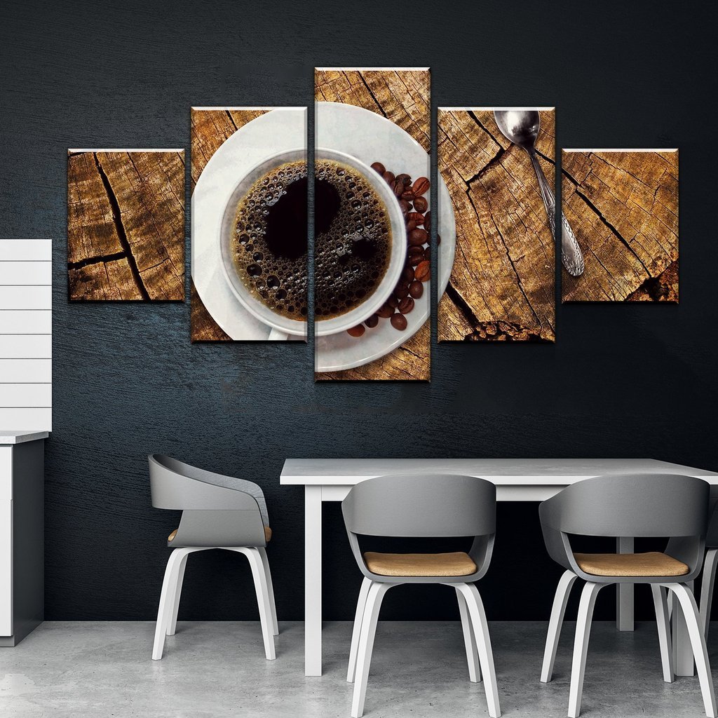 Coffee On Wood – Nature Canvas Wall Art