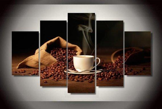 Coffee With Beans 3 – Nature Canvas Wall Art