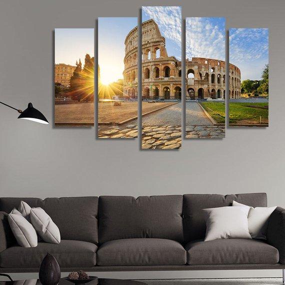 Coliseum In Rome Italy – Nature Canvas Wall Art