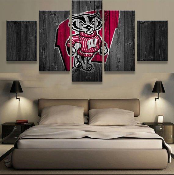 College Football Barn Wood Look 2 – Sport Canvas Wall Art