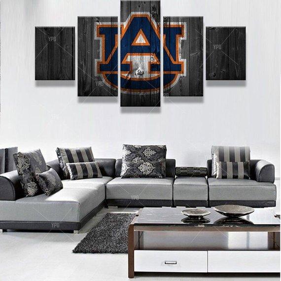 College Football Barn Wood Look 3 – Sport Canvas Wall Art