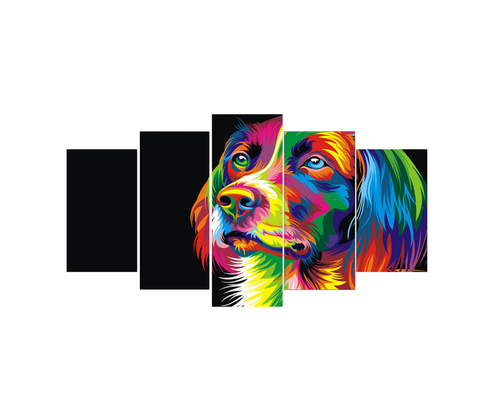 Color Dog Hope – Abstract Animal Canvas Wall Art