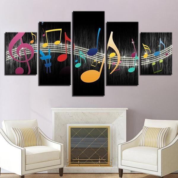 Color Music Notes – Music Canvas Wall Art