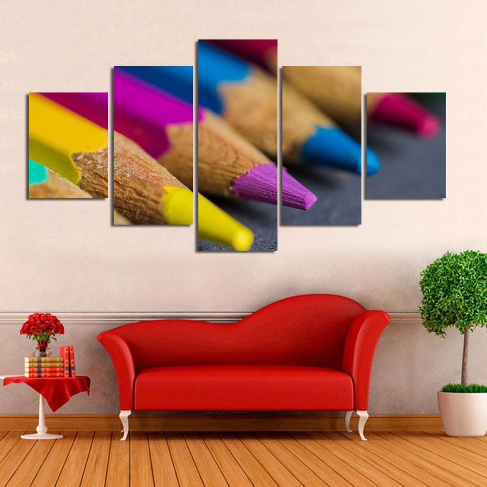 Color Pencils 1 – Abstract Canvas Wall Art