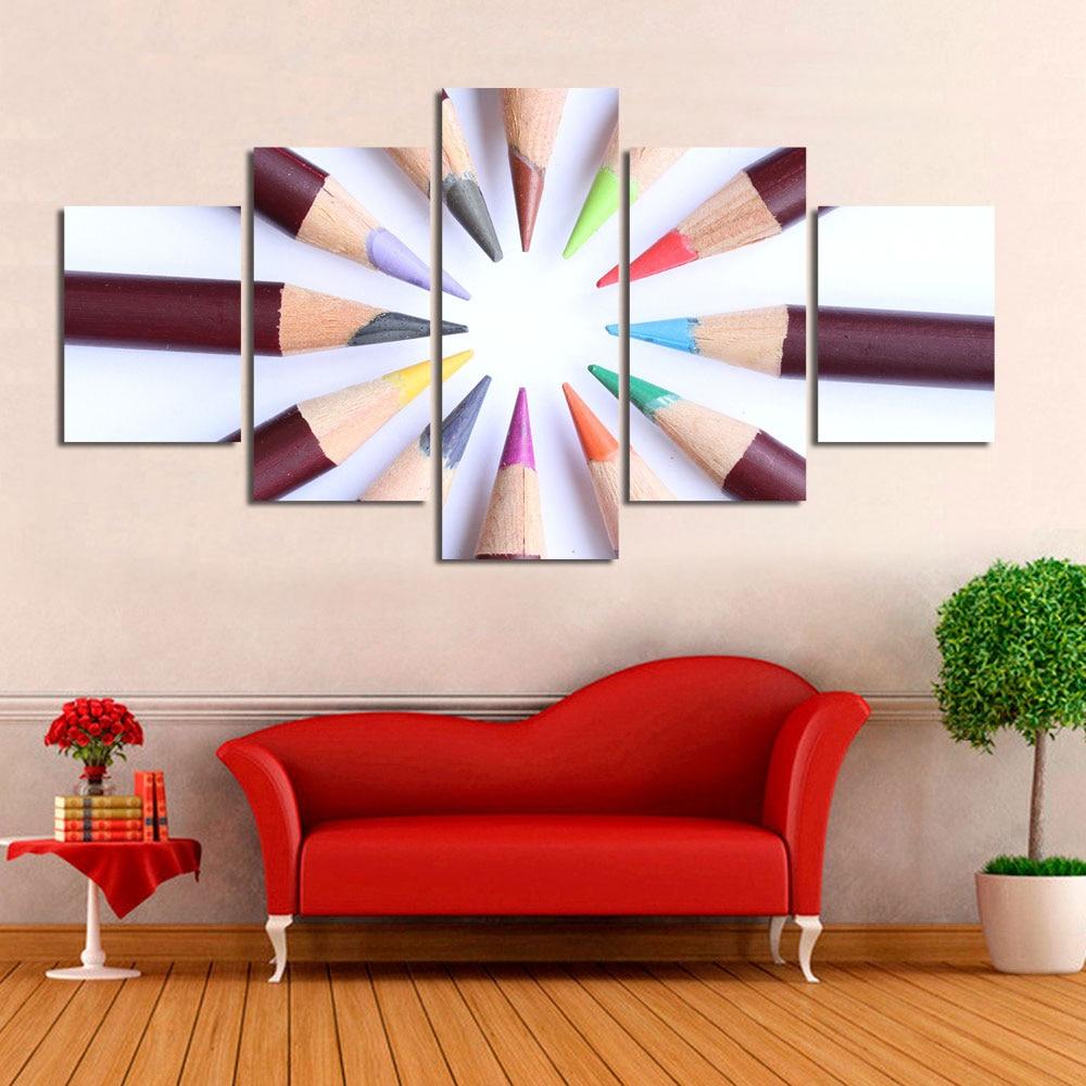Color Pencils 3 – Abstract Canvas Wall Art