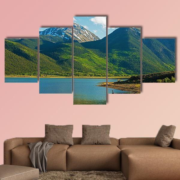 Colorado Twin Lakes Area With Rocky Mountains – Nature Canvas Wall Art