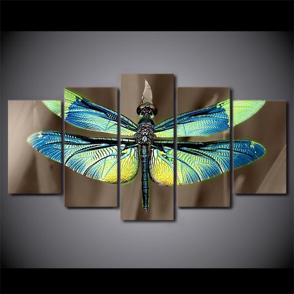 Colored Dragonfly Wings – Animal Canvas Wall Art