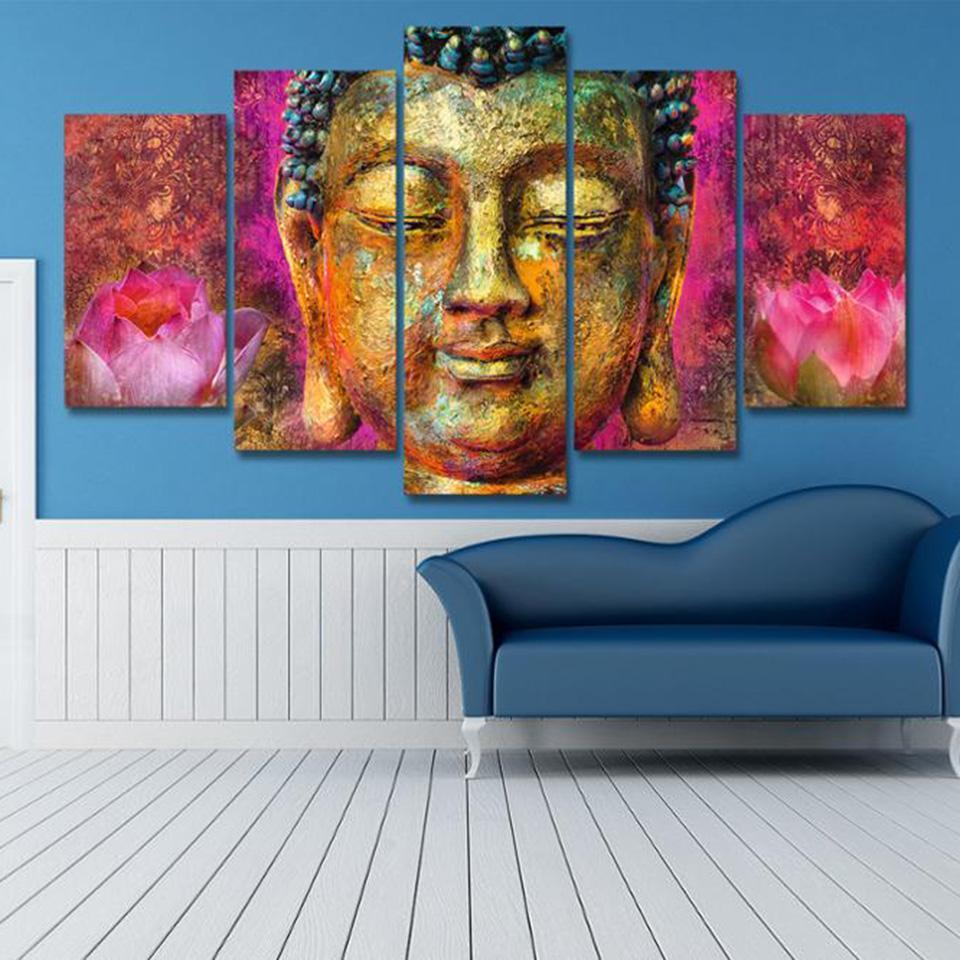 Colorful Buddha – Religion Canvas Wall Art