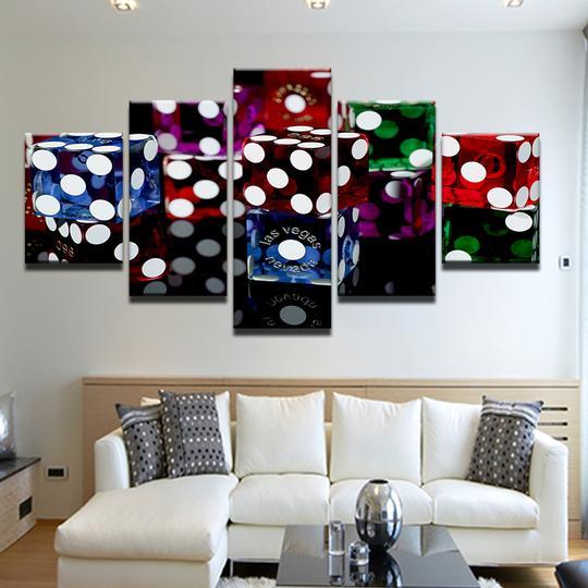 Colorful Dice – Gaming Canvas Wall Art