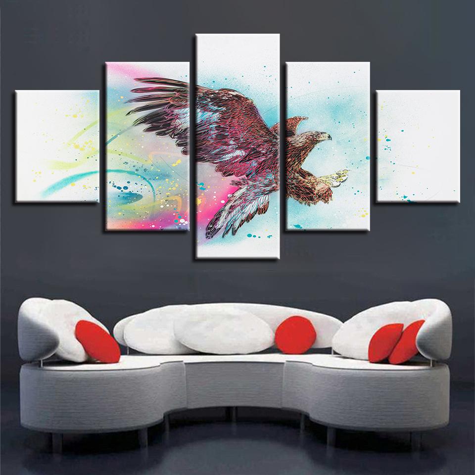 Colorful Eagle – Animal Canvas Wall Art
