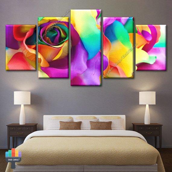 Colorful Flower Beautiful Flowers – Abstract Canvas Wall Art