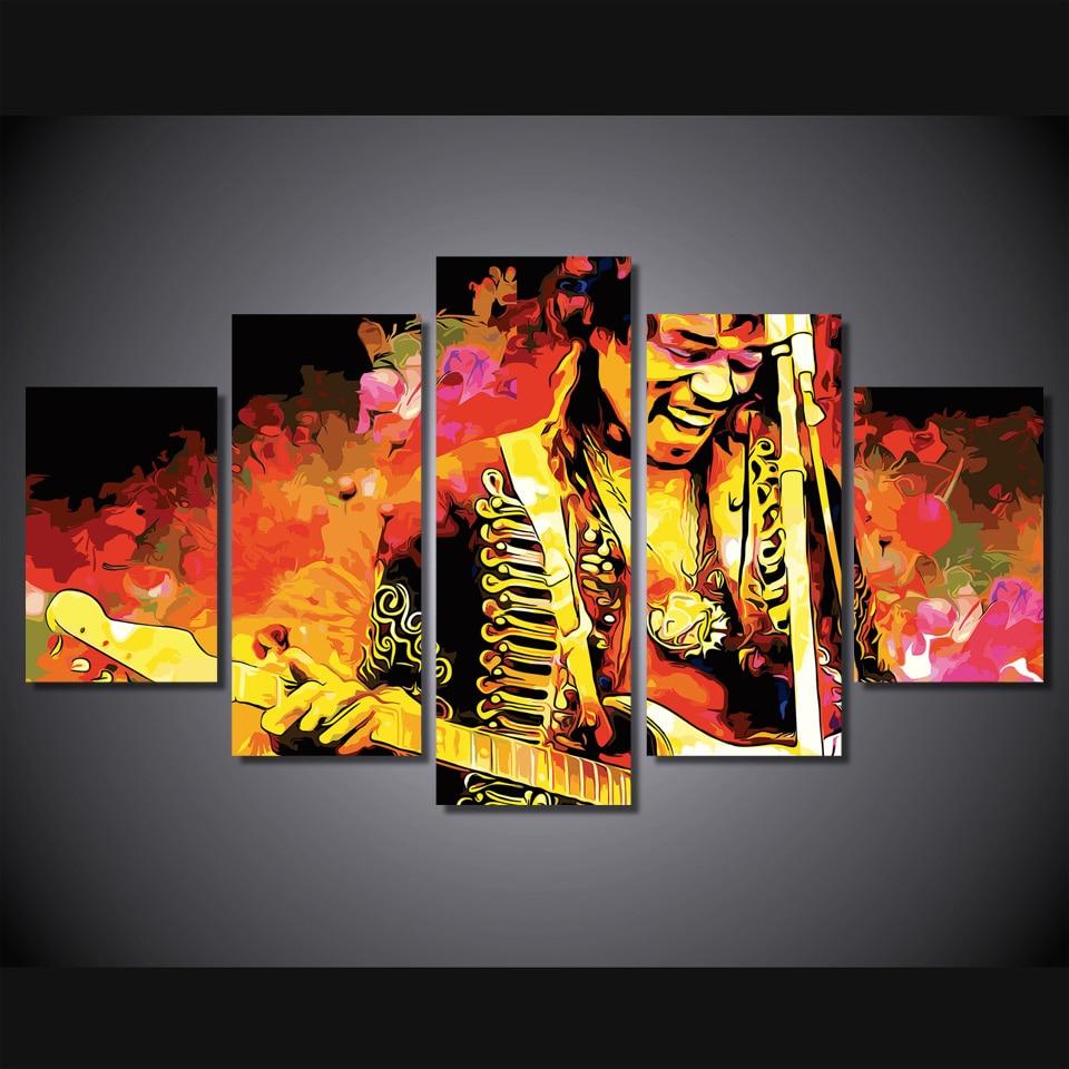 Colorful Guitar 5 – Music Canvas Wall Art