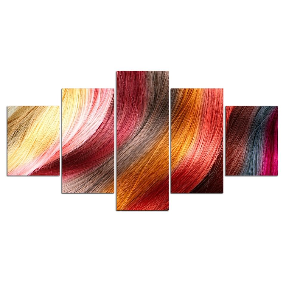 Colorful Hair – Abstract Canvas Wall Art