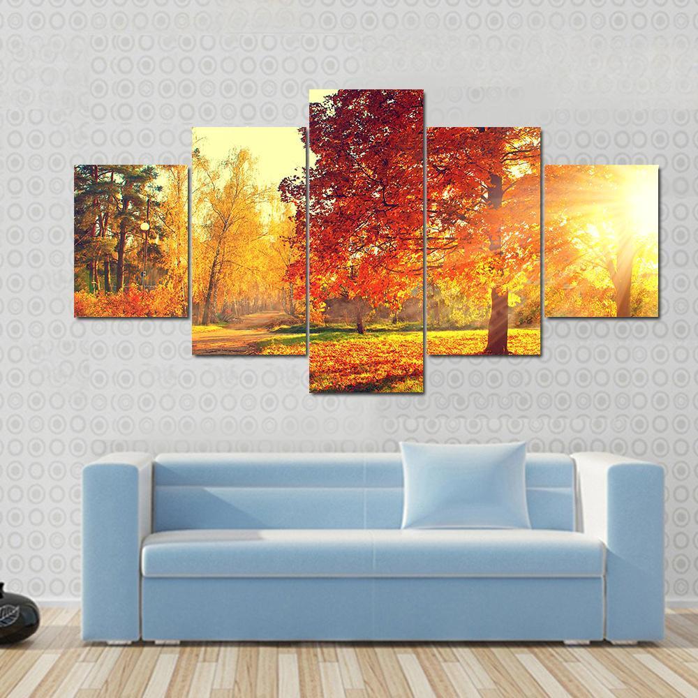 Colorful Morning In Winter – Nature Canvas Wall Art