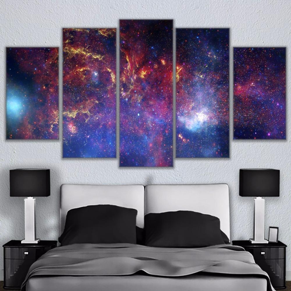 Colorful Star Filled Galaxy – Space Canvas Wall Art