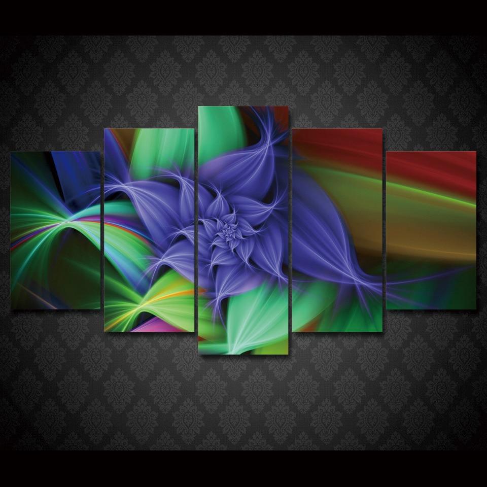 Colourful Flowers – Abstract Canvas Wall Art