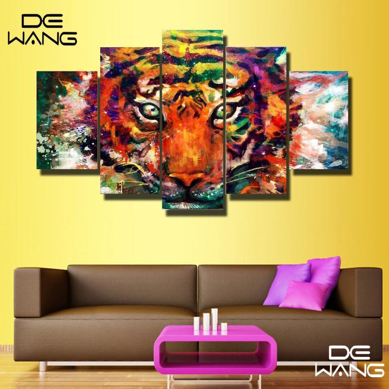 Colourful Tiger – Animal Canvas Wall Art