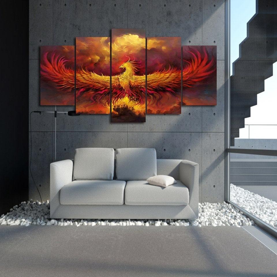 Comics Phoenix – Abstract Canvas Wall Art