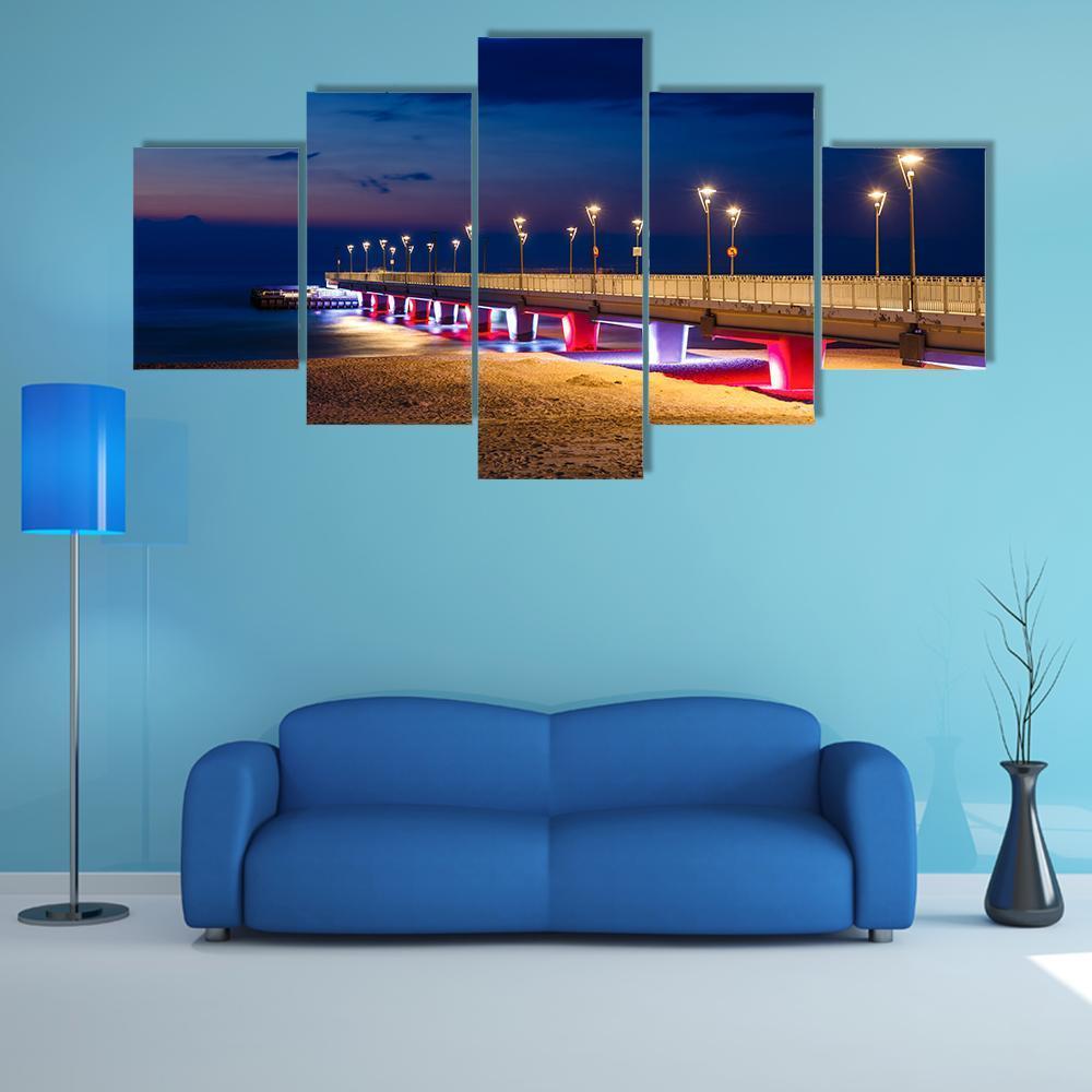 Concrete Pier In Kolobrzeg – Nature Canvas Wall Art
