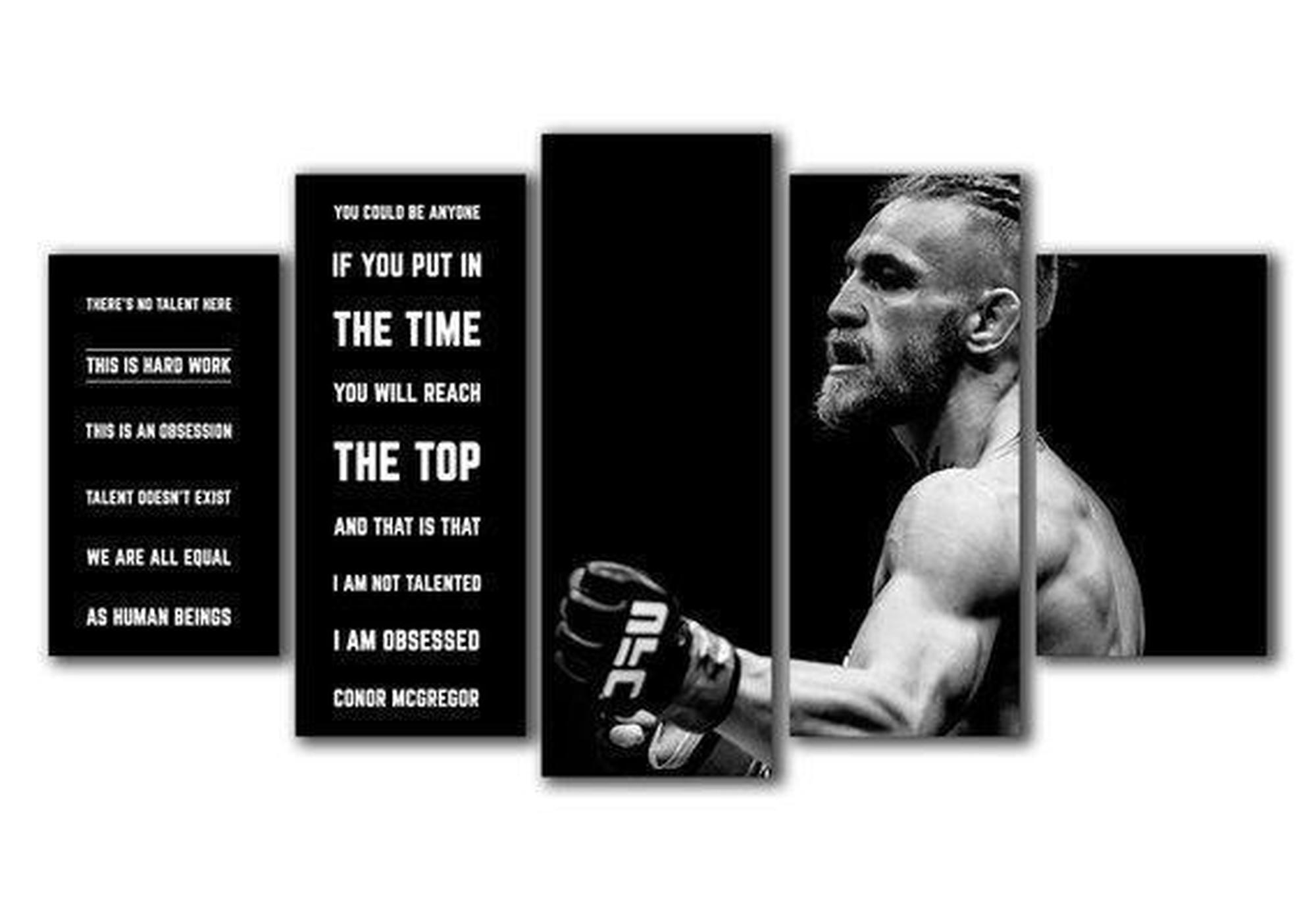 Conor Mcgregor Black Quote Celebrity Canvas Wall Art