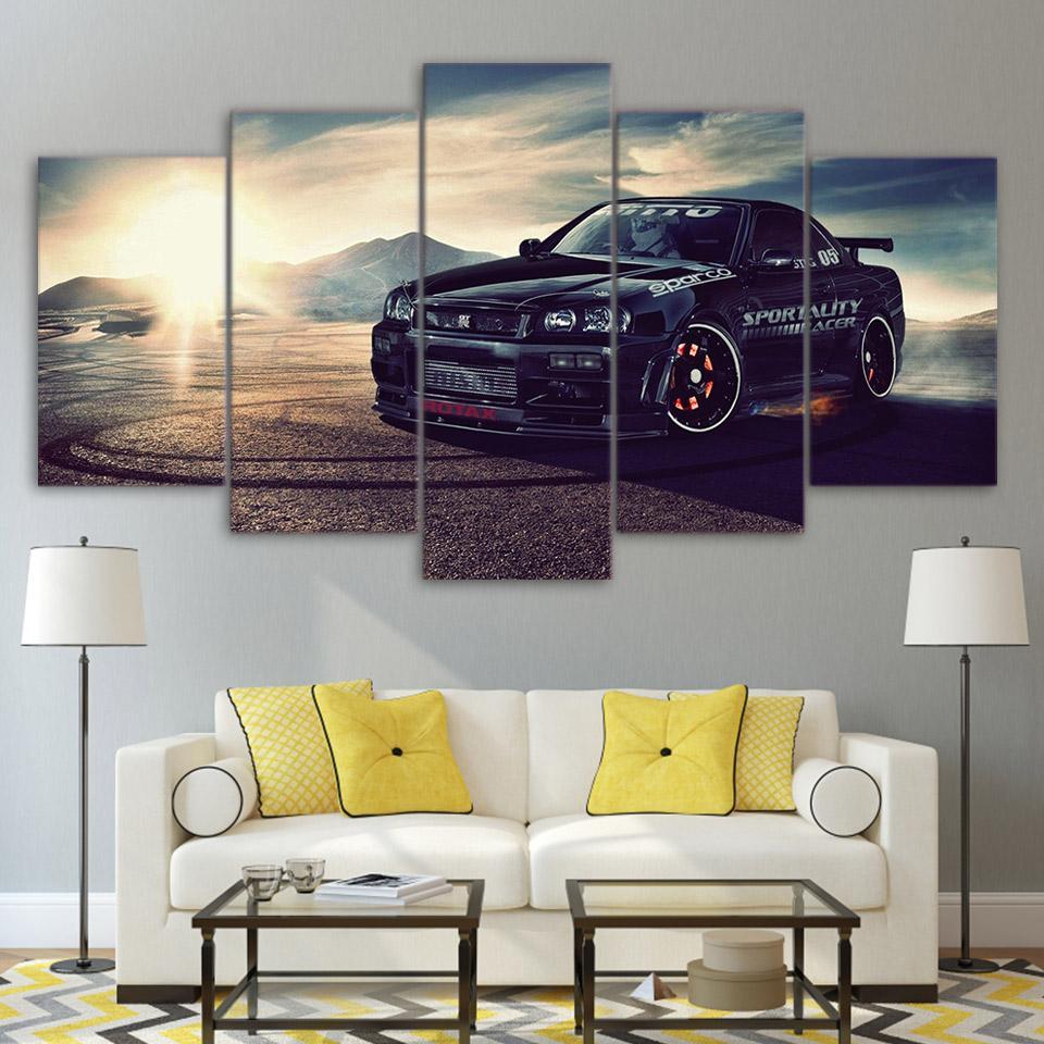 Cool Car Landscape – Automative Canvas Wall Art