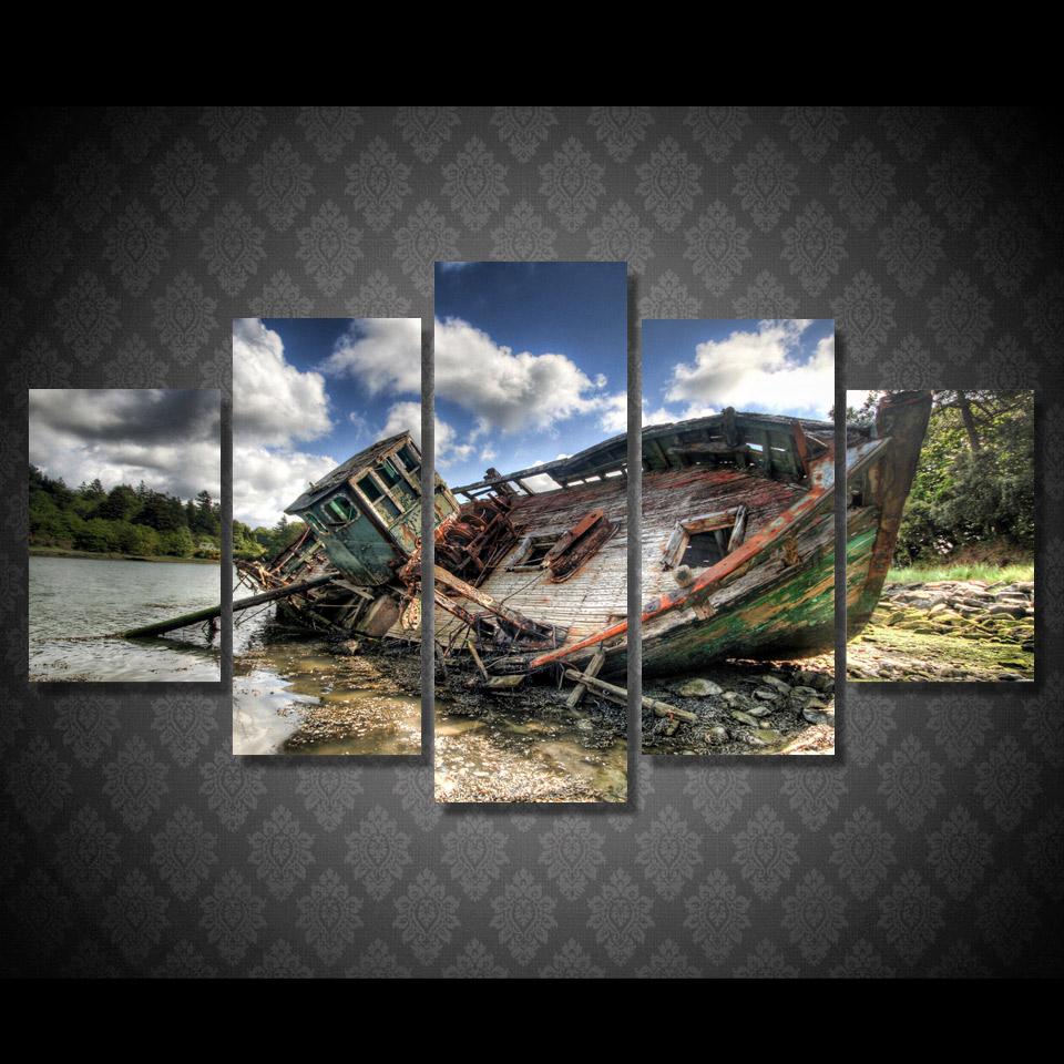 Cool Fishing Boat – Fishing Canvas Wall Art