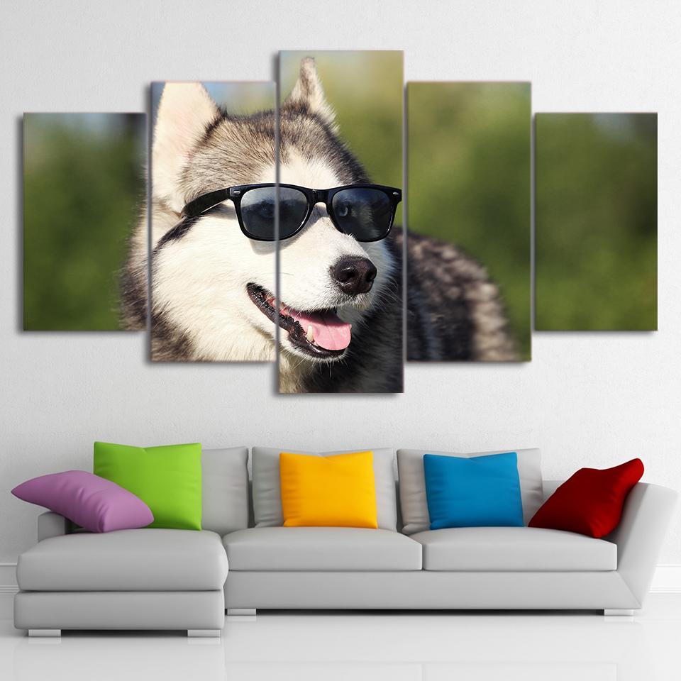 Cool Husky Pet – Animal Canvas Wall Art