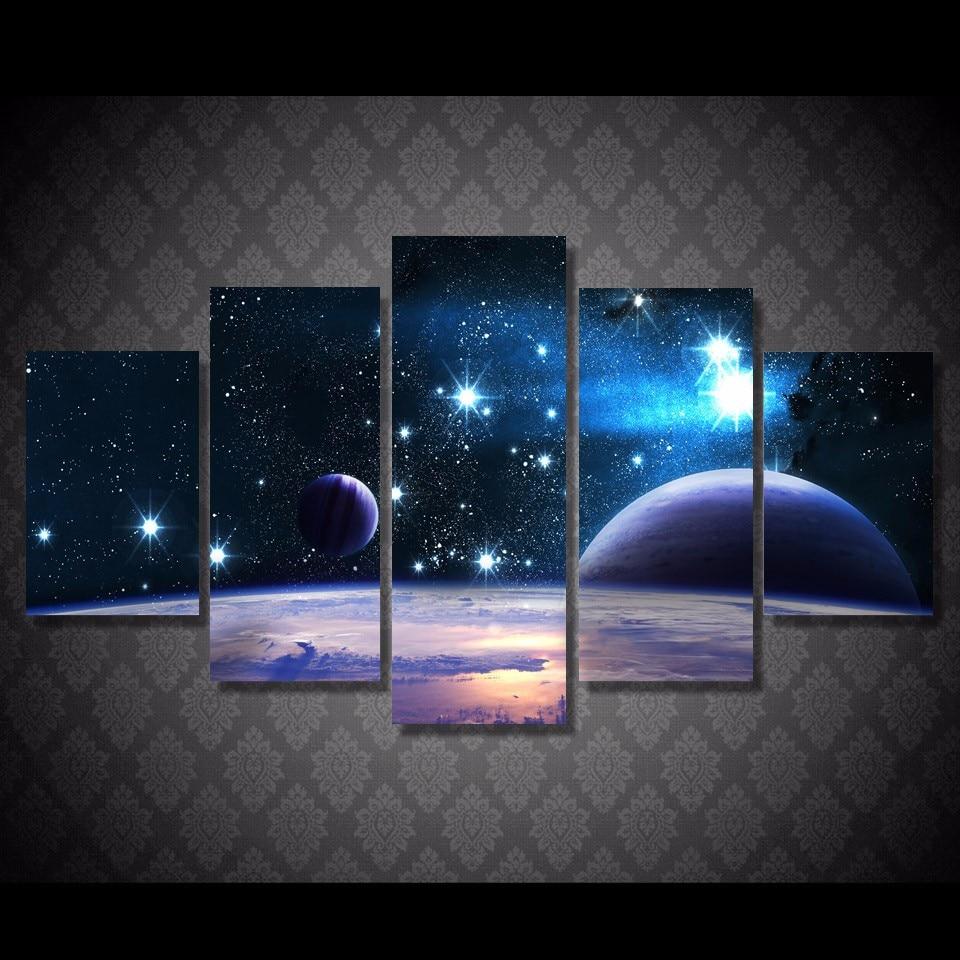 Cosmic Planetary Scene – Space Canvas Wall Art